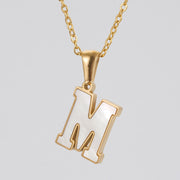 18K Gold Shell Stainless Steel Letter Pendant – Jewelry Gift Ideas — 2