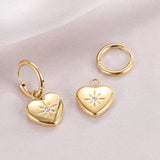 Fashion Women's Titanium Steel Heart Diamond Earrings – Stylish Gifts — 3