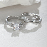 Women's Fashion Four-claw Twist Drill Ring Set – Stylish Gifts — 7