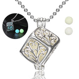 Glow In The Dark Necklace Moon Square Heart – Jewelry Gift Ideas — 6