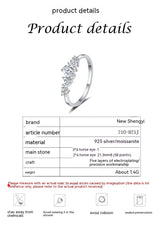 Women's 925 Sterling Silver Moissanite Ring – Gifts for Her — 6