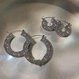 S925 Silver Needle Geometric Full Diamond Ear Buckle – Stylish Gifts — 1