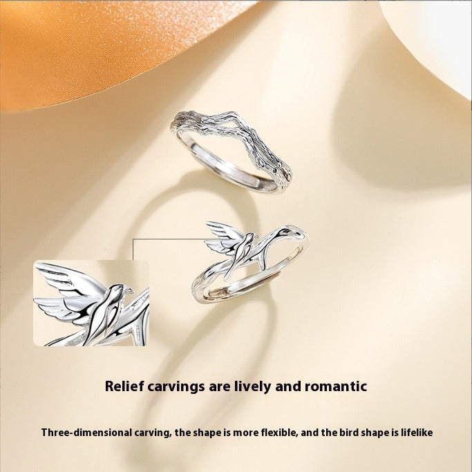 Couple Ring A Pair Of Niche Opening – Gifts for Couples — 3