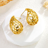 Fashion Leopard Hollow Stainless Steel Water Drop – Stylish Gifts — 2