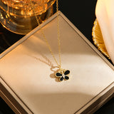 Oil Dripping Butterfly Titanium Steel Necklace – Jewelry Gift Ideas — 3