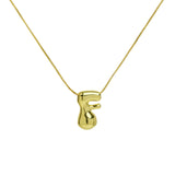Brass Glossy Balloon English Letter Pendant – Jewelry Gift Ideas — 6