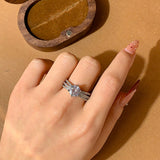 Zircon Engagement Ring Rotating Twisted Full – Gifts for Couples — 5