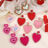 Fashion Valentine's Day Bead Doppel Herz Earrings – Stylish Gifts — 11