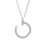 Sparkling Zircon Temperament Nail Necklace – Jewelry Gift Ideas — 3