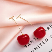 Red Cherry Earrings Long Cherry Earrings – Everyday Gifts — 6