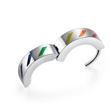 Fashion Simple Rainbow Pattern Titanium Steel Earrings – Stylish Gifts — 2