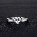 Women's Heart-shaped Diamond Ring Stainless Steel – Jewelry Gift Ideas — 5