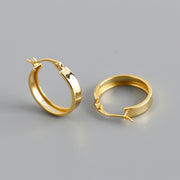 Women's Fashion Wide Flat Round S925 Earrings – Stylish Gifts — 2
