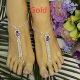 Fashion Personality Multilayer Rhinestone Link Anklet – Stylish Gifts — 7
