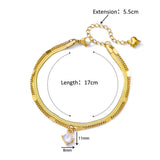 Fashion Double Layer Snake Bone Anklet Elegant Beach – Stylish Gifts — 18