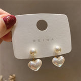 Round Face Slim Pearl Tassel Earrings – Everyday Gifts — 3
