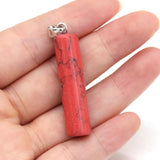 Natural Stone Semi-Precious Cylindrical Pendant – Jewelry Gift Ideas — 2
