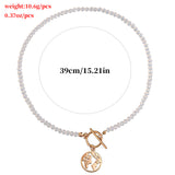 OT Buckle World Map Plate-shaped Pendant Necklace – Jewelry Gift Ideas — 2