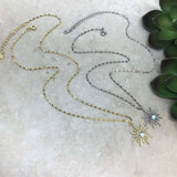 Boho Synthetic Opal Necklace Gold Sun God – Jewelry Gift Ideas — 5