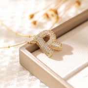 Copper-plated Gold Zircon Chubby Pendant Necklace – Jewelry Gift Ideas — 10