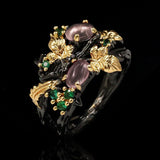Fashion Color Floral Angel Two-tone Female Ring – Stylish Gifts — 3