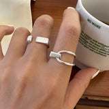 Geometric Line Hollow Ring Female Irregular Bends – Gifts for Her — 6