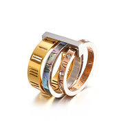 Stainless Steel Multi Ring Combination Roman Letter – Useful Gifts — 5