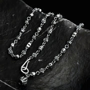 Silver S925 Sterling Silver Skull Necklace – Jewelry Gift Ideas — 1