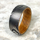 Grey Ceramic Deer Antler Men's Ring – Gifts for Him — 7