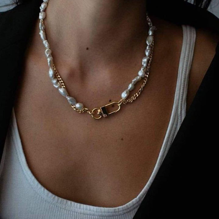 Stitched Choker Pearl Chain Collarbone – Thoughtful Gifts — 1