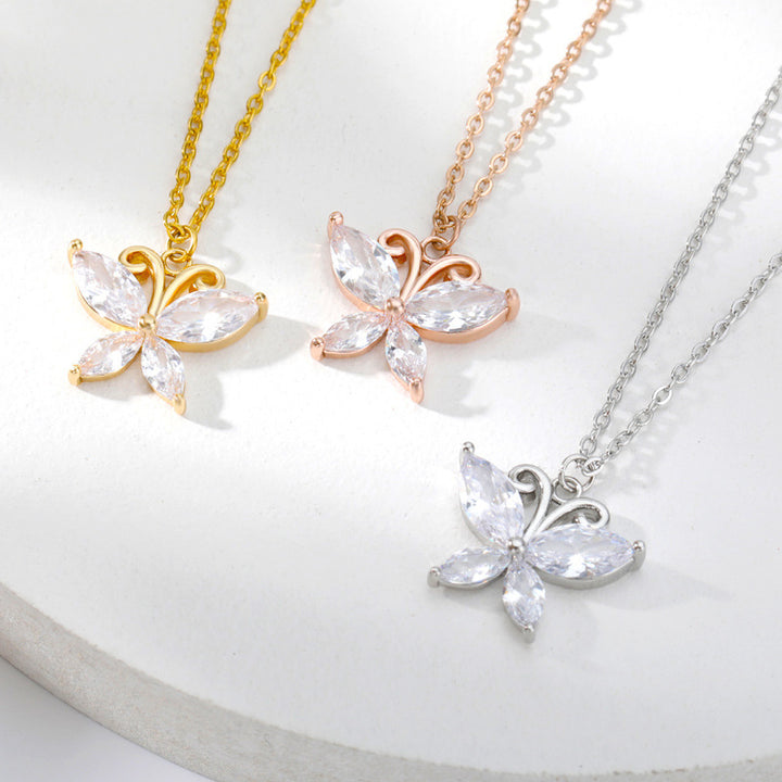 Butterfly Zircon Necklace Ladies Butterfly – Jewelry Gift Ideas — 1