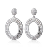 Women's Round Fashion Inlaid Glass Stone Earrings – Stylish Gifts — 6