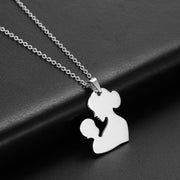 Stainless Steel Hollow Mother Child Love Pendant – Jewelry Gift Ideas — 6