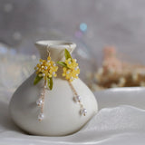 Vintage Osmanthus Antique Cheongsam Earrings – Stylish Gifts — 1
