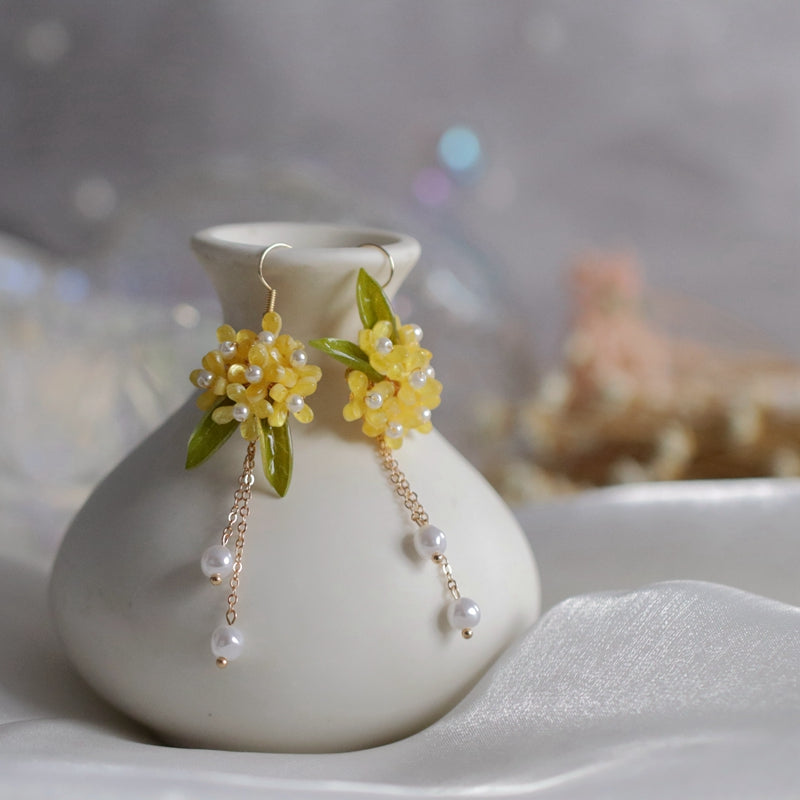 Vintage Osmanthus Antique Cheongsam Earrings – Stylish Gifts — 1