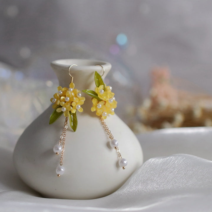 Vintage Osmanthus Antique Cheongsam Earrings – Stylish Gifts — 1