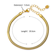 Anklet Figaro Blade 18K Stainless Steel – Stylish Gifts — 18