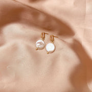 French Vintage Pearl Earrings Baroque Irregular – Surprise Gifts — 5