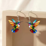 Colorful Bird Acrylic Earrings Vintage Necklace – Jewelry Gift Ideas — 4