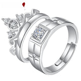 Crown Men's And Women's Diamond Couple Ring – Gifts for Her — 4