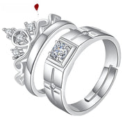 Crown Men's And Women's Diamond Couple Ring – Gifts for Her — 4