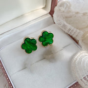 925 Silver Needle Lucky Parthenocissus Grass Flower Stud – Gift Ideas — 2