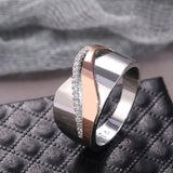 Electroplating Two-color Diamond-studded Ring – Holiday Gift Ideas — 5