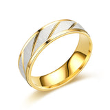 Titanium Steel Ring Diagonal 18K – Thoughtful Gifts — 8