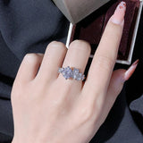 Round Artificial High Carbon Rhinestone Ring – Surprise Gifts — 2