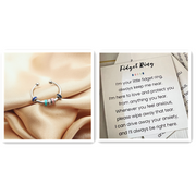 Drip Oil Spinning Bead Anxiety Ring – Stylish Gifts — 4