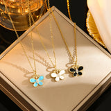Oil Dripping Butterfly Titanium Steel Necklace – Jewelry Gift Ideas — 1