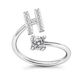 Female Stylish Adjustable Zircon 26 Letters Ring – Gifts for Her — 16