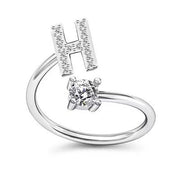 Female Stylish Adjustable Zircon 26 Letters Ring – Gifts for Her — 16