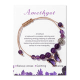 Women's Natural Stone Bracelet Amethyst – Jewelry Gift Ideas — 2